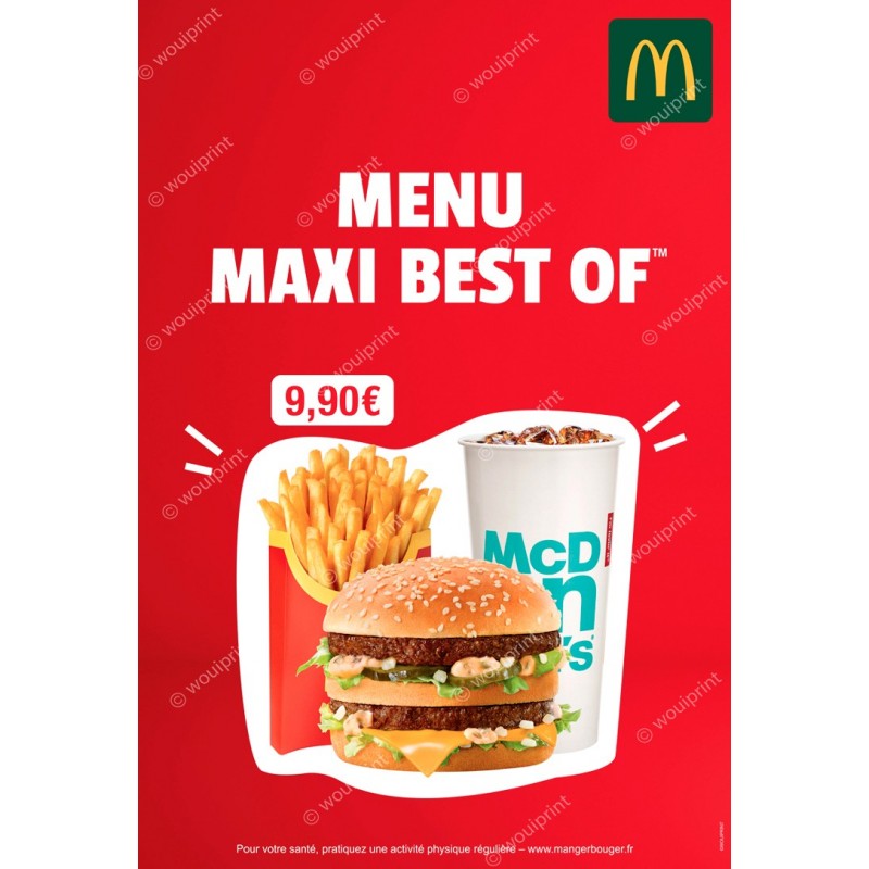 McDonald's affiche heroboard Menu MBO