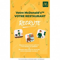 McDonald's Affiche lobby Recrutement
