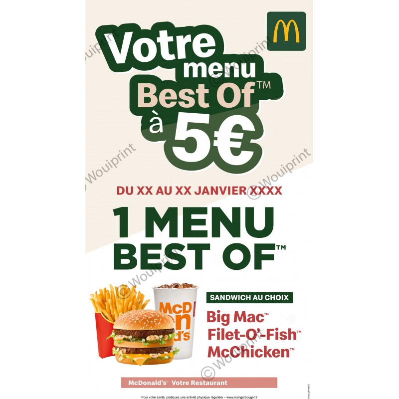 McDonald's Snapchat Menu spécial