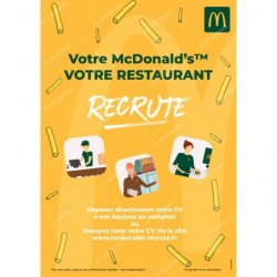 Flyers publicitaires McDonald's Recrutement