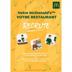 Affiche A3 McDonald's Recrutement