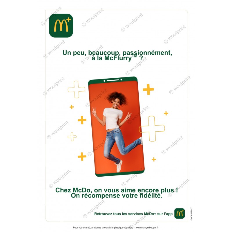 McDonald's affiche heroboard Appli M+ McDonald's affiche heroboard Appli M+