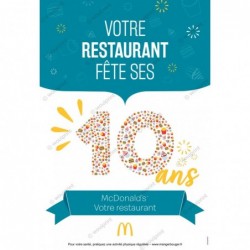 McDonald's affiche heroboard anniversaire restaurant