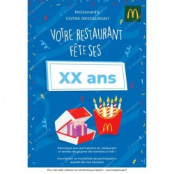 McDonald's affiche heroboard anniversaire restaurant