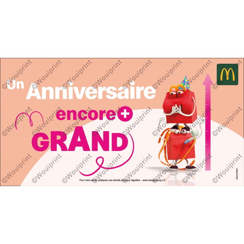 McDonald's Publication Facebook anniversaire enfants