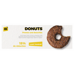 Catalogue d√©mo Wouiprint B√¢che ext√©rieure 150x55 cm Donuts