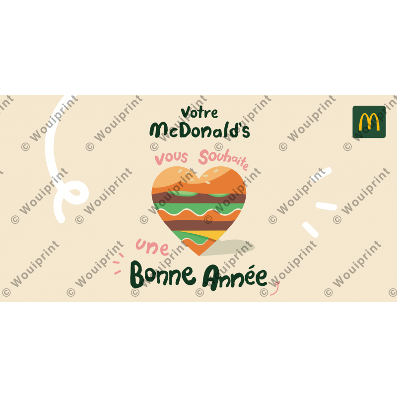 McDonald's Publication facebook Bonne Année Burger