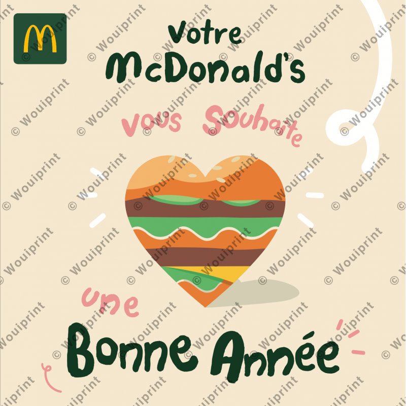 McDonald's publication Instagram Bonne Année Burger