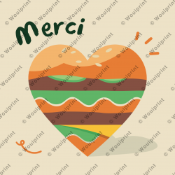 Stickers Sac Bonne Année Burger