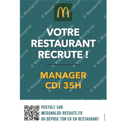 McDonald's affiche heroboard Recrutement