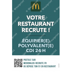 McDonald's Affiche lobby Recrutement