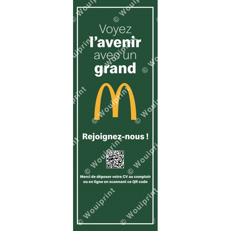 Xbanner avec structure McDonald's Recrutement Grand M