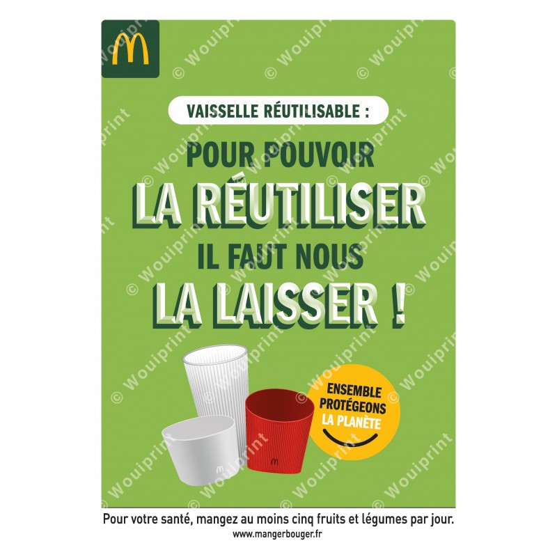 Affiche A3 McDonald's Re-Use Accroche 3
