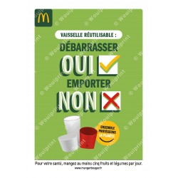 Sticker A4 McDonald's Re-Use Accroche 1