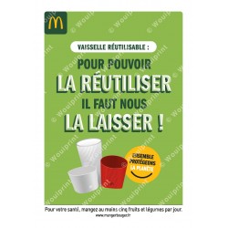 Sticker A4 McDonald's Re-Use Accroche 1