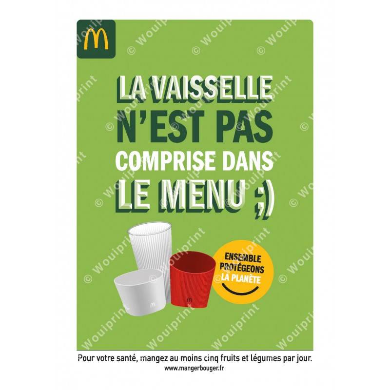 Sticker A4 McDonald's Re-Use Accroche 4