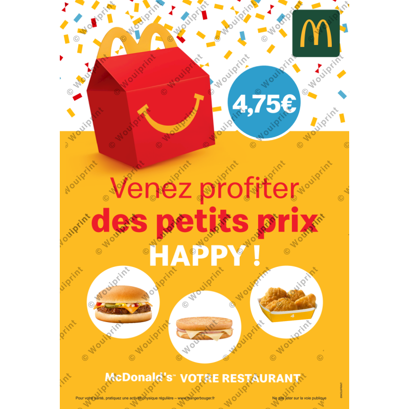 Flyers publicitaires McDonald's Happy Meal