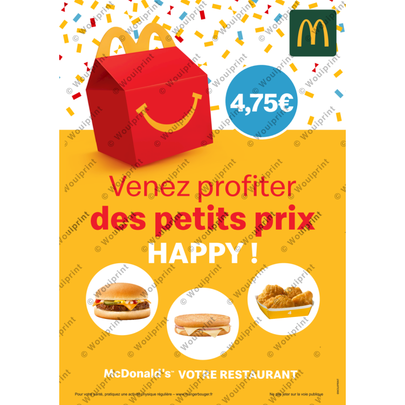 Flyers publicitaires McDonald's Happy Meal Flyers publicitaires McDonald's Happy Meal