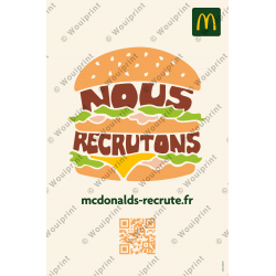 McDonald's Affiche lobby Recrutement Burger