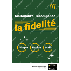 Affiche Lobby McDonald's récompense la fidélité