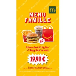 McDonald's Story Menu Famille