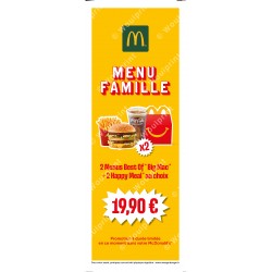 Visuel X-banner McDonald's Menu Famille