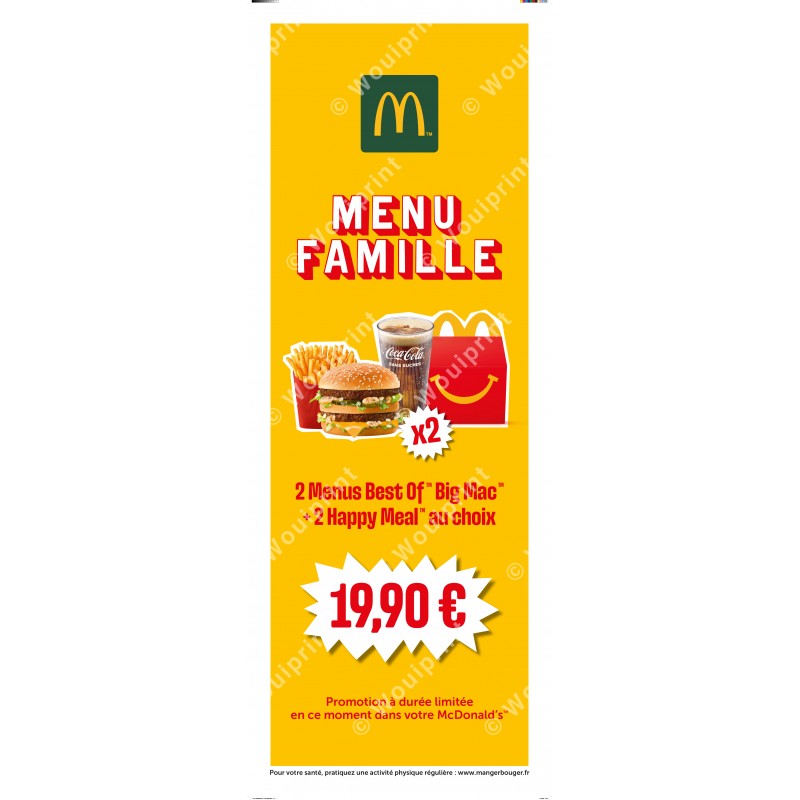 Visuel X-banner McDonald's Menu Famille