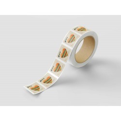 Stickers Sac Bonne Année Burger Rouleau