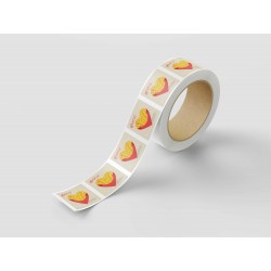 Stickers Sac Bonne Année Frites Rouleau