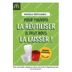 Affiche A3 McDonald's Re-Use Accroche 3