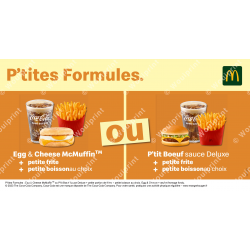 Publication Facebook P'tites Formules McDonald's