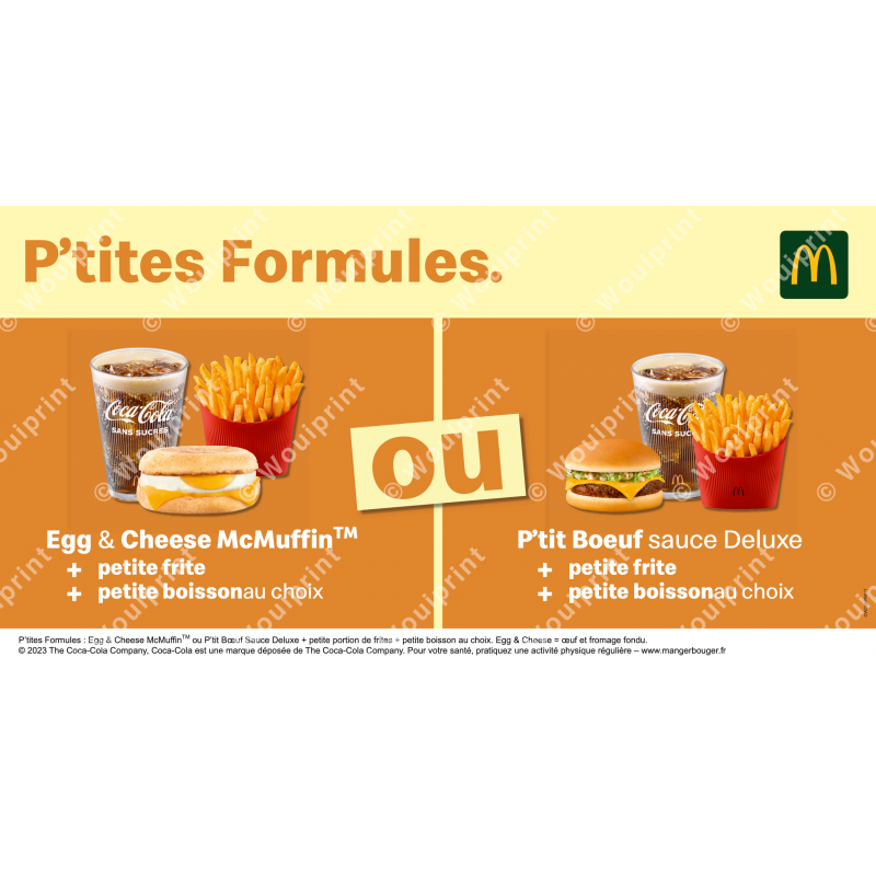 Publication Facebook P'tites Formules McDonald's