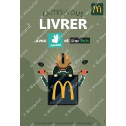 McDonald's affiche heroboard Livraison à domicile