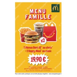 Affiche lobby Menu Famille
